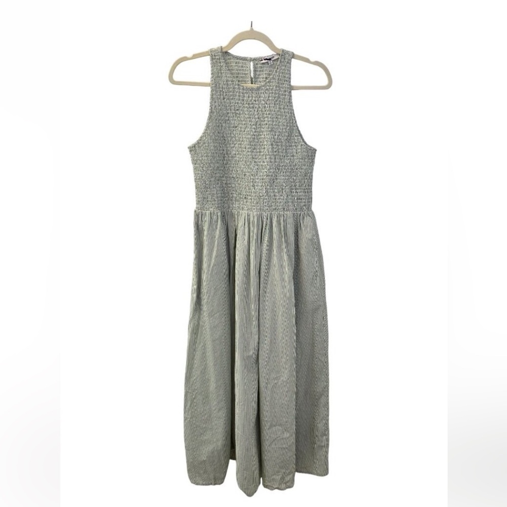 NWOT Madewell Selena Smocked Crinkle Poplin Midi Dress Size Medium